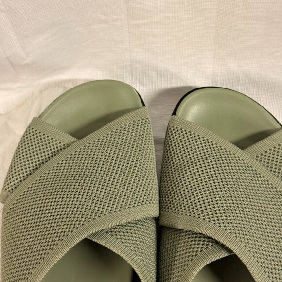 Everlane The ReKnit Form Crossover Sandal Seagrass Green Size 6 - Picture 7 of 10